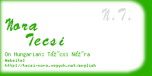 nora tecsi business card